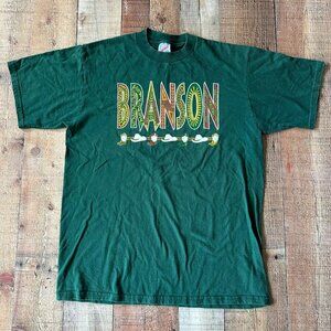 Branson Green Jerzees T-Shirt Size L 100% Cotton Graphic Tee Mens Apparel